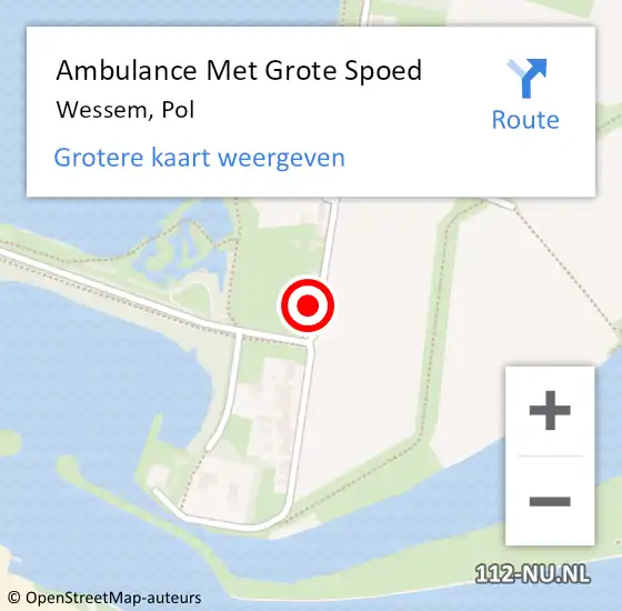 Locatie op kaart van de 112 melding: Ambulance Met Grote Spoed Naar Wessem, Pol op 30 december 2017 07:35