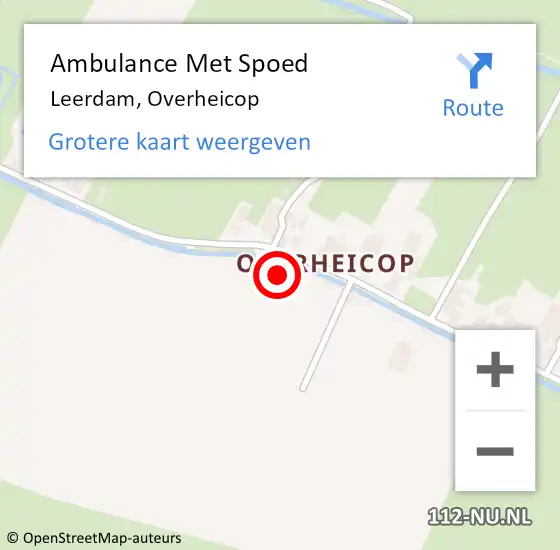 Locatie op kaart van de 112 melding: Ambulance Met Spoed Naar Leerdam, Overheicop op 30 december 2017 08:41