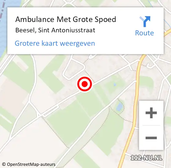 Locatie op kaart van de 112 melding: Ambulance Met Grote Spoed Naar Beesel, Sint Antoniusstraat op 30 december 2017 10:12