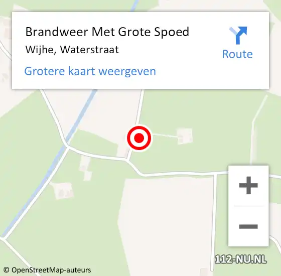 Locatie op kaart van de 112 melding: Brandweer Met Grote Spoed Naar Wijhe, Waterstraat op 30 december 2017 12:46