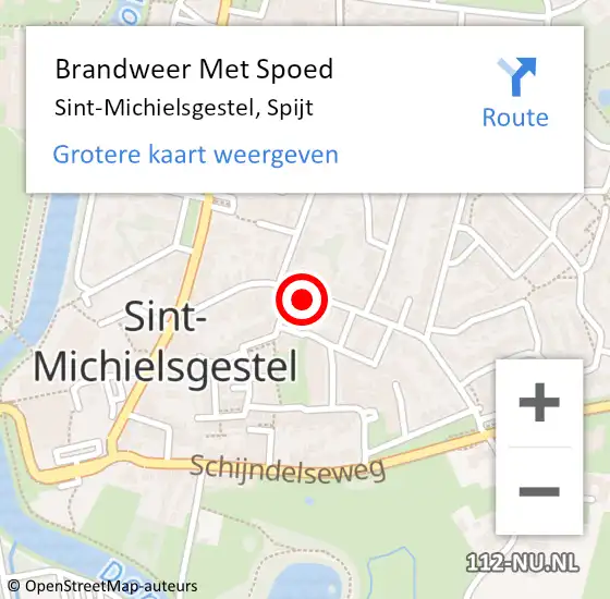 Locatie op kaart van de 112 melding: Brandweer Met Spoed Naar Sint-Michielsgestel, Spijt op 30 december 2017 12:58