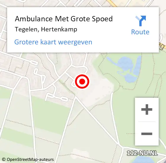 Locatie op kaart van de 112 melding: Ambulance Met Grote Spoed Naar Tegelen, Hertenkamp op 30 december 2017 16:19