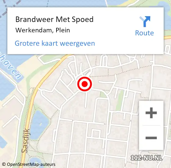 Locatie op kaart van de 112 melding: Brandweer Met Spoed Naar Werkendam, Plein op 30 december 2017 20:20