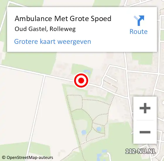 Locatie op kaart van de 112 melding: Ambulance Met Grote Spoed Naar Oud Gastel, Rolleweg op 30 december 2017 22:12