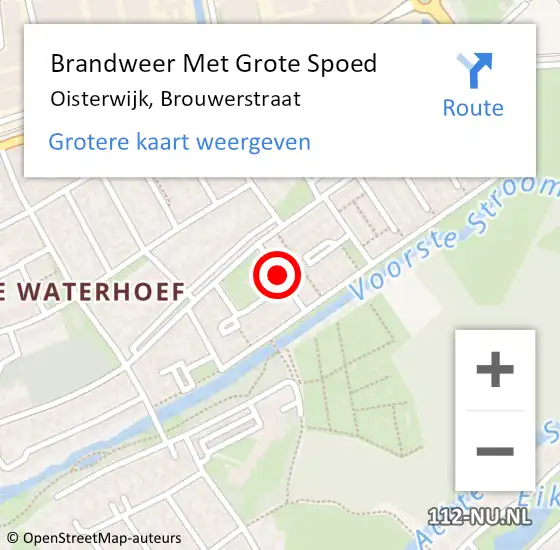 Locatie op kaart van de 112 melding: Brandweer Met Grote Spoed Naar Oisterwijk, Brouwerstraat op 31 december 2017 02:10