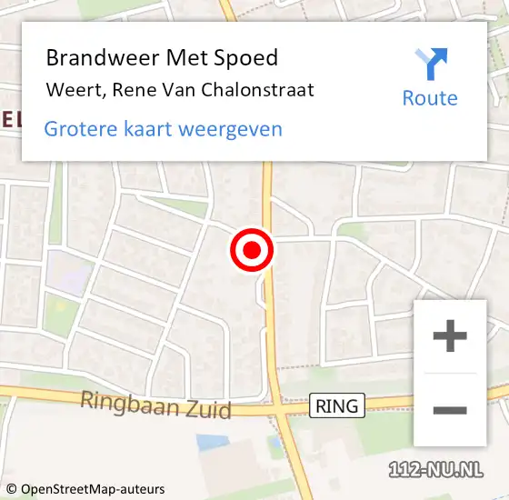 Locatie op kaart van de 112 melding: Brandweer Met Spoed Naar Weert, Rene Van Chalonstraat op 31 december 2017 03:36