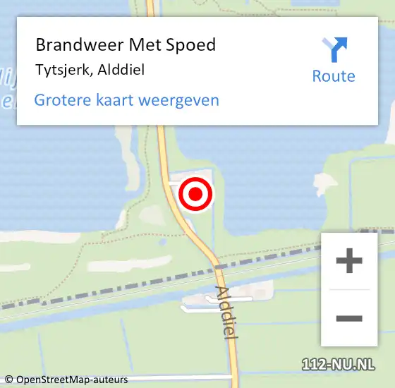 Locatie op kaart van de 112 melding: Brandweer Met Spoed Naar Leeuwarden, Alddiel op 31 december 2017 10:42