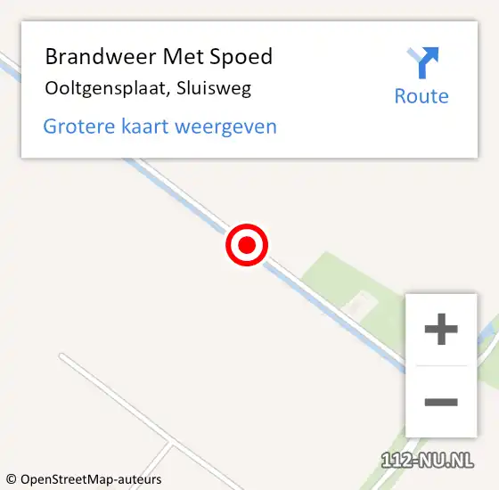 Locatie op kaart van de 112 melding: Brandweer Met Spoed Naar Ooltgensplaat, Sluisweg op 31 december 2017 12:00