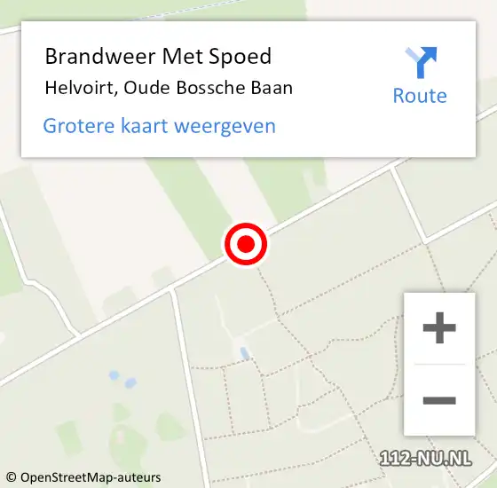 Locatie op kaart van de 112 melding: Brandweer Met Spoed Naar Helvoirt, Oude Bossche Baan op 31 december 2017 12:43