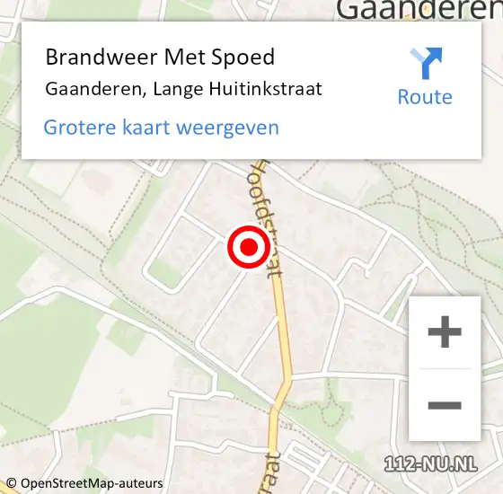 Locatie op kaart van de 112 melding: Brandweer Met Spoed Naar Gaanderen, Lange Huitinkstraat op 31 december 2017 14:36