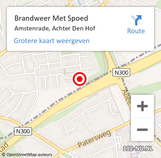 Locatie op kaart van de 112 melding: Brandweer Met Spoed Naar Amstenrade, Achter Den Hof op 31 december 2017 15:38