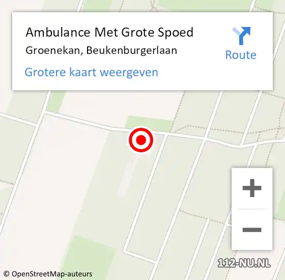 Locatie op kaart van de 112 melding: Ambulance Met Grote Spoed Naar Groenekan, Beukenburgerlaan op 31 december 2017 15:48