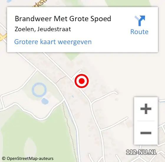 Locatie op kaart van de 112 melding: Brandweer Met Grote Spoed Naar Zoelen, Jeudestraat op 31 december 2017 16:01