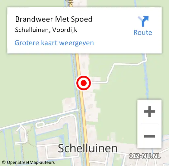 Locatie op kaart van de 112 melding: Brandweer Met Spoed Naar Schelluinen, Voordijk op 31 december 2017 16:09