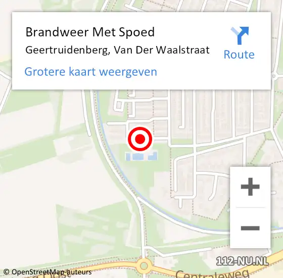 Locatie op kaart van de 112 melding: Brandweer Met Spoed Naar Geertruidenberg, Van Der Waalstraat op 31 december 2017 16:22