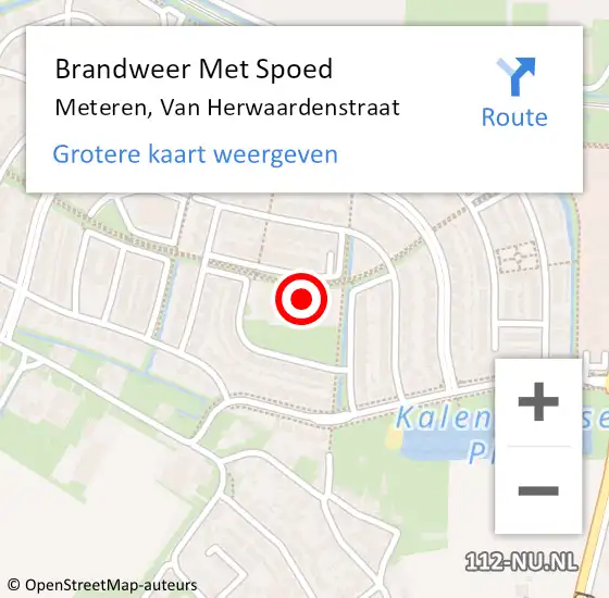 Locatie op kaart van de 112 melding: Brandweer Met Spoed Naar Meteren, Van Herwaardenstraat op 31 december 2017 17:03