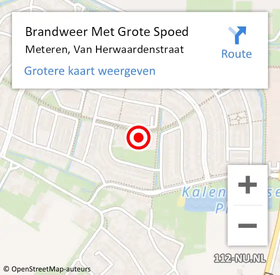 Locatie op kaart van de 112 melding: Brandweer Met Grote Spoed Naar Meteren, Van Herwaardenstraat op 31 december 2017 17:08