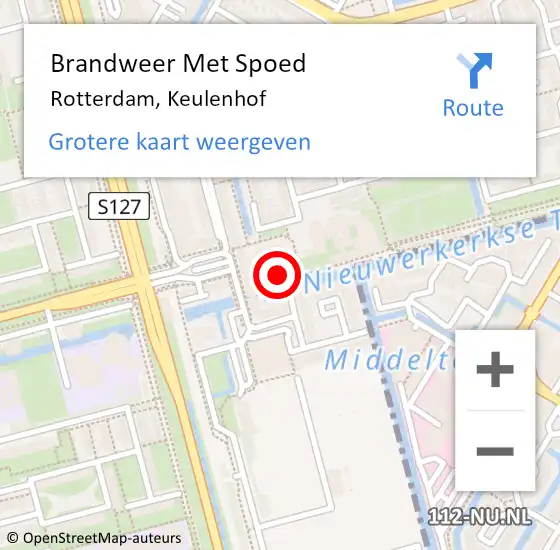 Locatie op kaart van de 112 melding: Brandweer Met Spoed Naar Rotterdam, Keulenhof op 31 december 2017 18:45