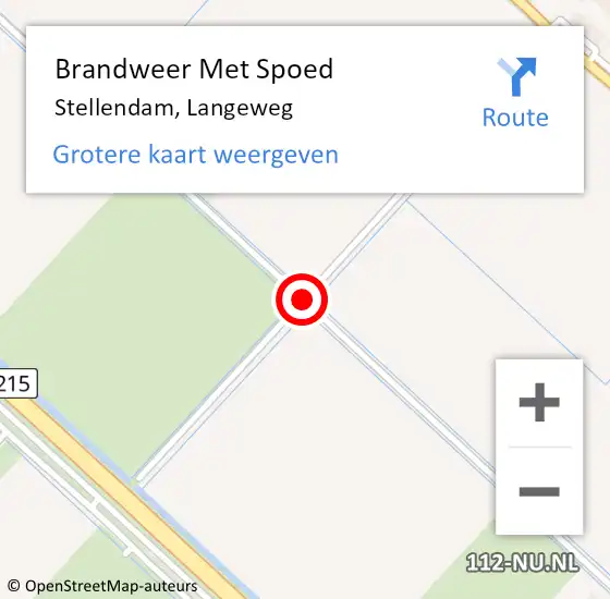 Locatie op kaart van de 112 melding: Brandweer Met Spoed Naar Stellendam, Langeweg op 31 december 2017 18:52