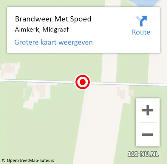 Locatie op kaart van de 112 melding: Brandweer Met Spoed Naar Almkerk, Midgraaf op 31 december 2017 19:06