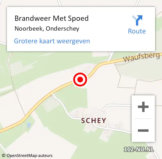 Locatie op kaart van de 112 melding: Brandweer Met Spoed Naar Noorbeek, Onderschey op 31 december 2017 21:19