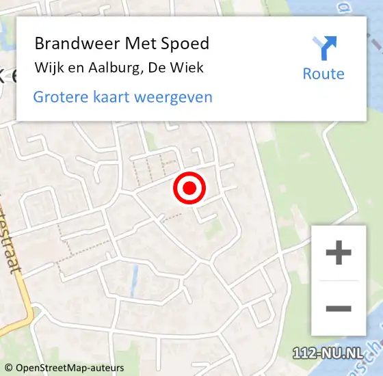 Locatie op kaart van de 112 melding: Brandweer Met Spoed Naar Wijk en Aalburg, De Wiek op 31 december 2017 21:37