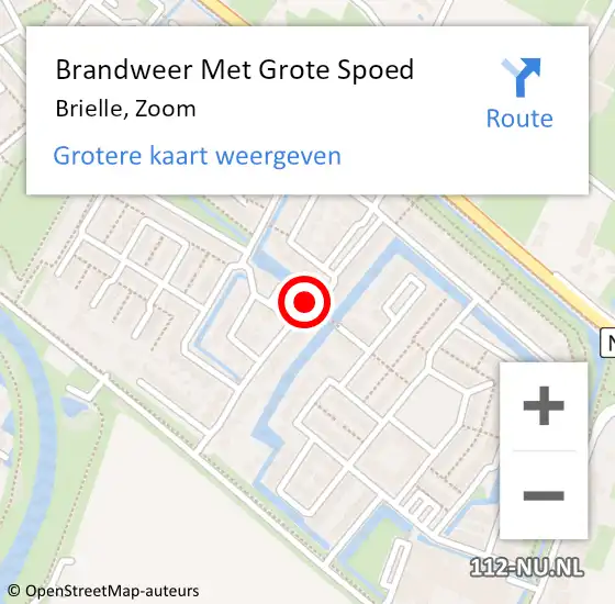 Locatie op kaart van de 112 melding: Brandweer Met Grote Spoed Naar Brielle, Zoom op 31 december 2017 22:32