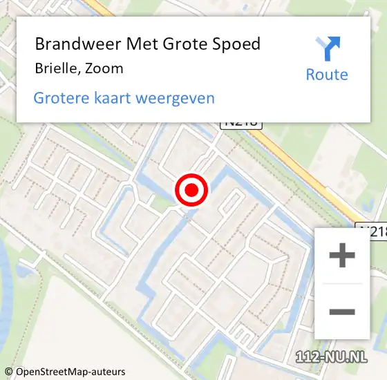 Locatie op kaart van de 112 melding: Brandweer Met Grote Spoed Naar Brielle, Zoom op 31 december 2017 22:32