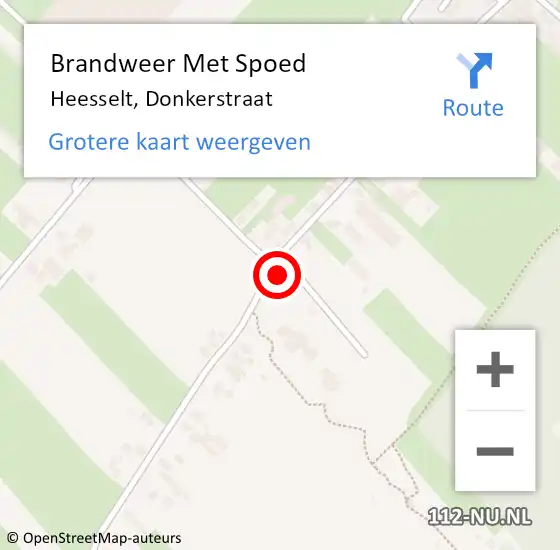 Locatie op kaart van de 112 melding: Brandweer Met Spoed Naar Heesselt, Donkerstraat op 31 december 2017 22:45