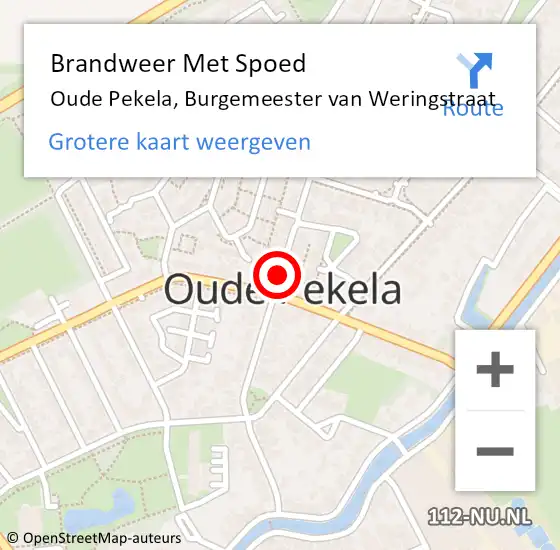 Locatie op kaart van de 112 melding: Brandweer Met Spoed Naar Oude Pekela, Burgemeester van Weringstraat op 31 december 2017 23:01