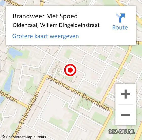 Locatie op kaart van de 112 melding: Brandweer Met Spoed Naar Oldenzaal, Willem Dingeldeinstraat op 1 januari 2018 00:32