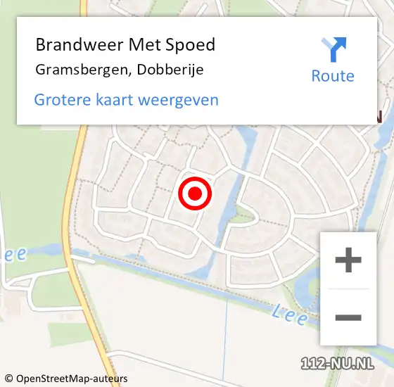 Locatie op kaart van de 112 melding: Brandweer Met Spoed Naar Gramsbergen, Dobberije op 1 januari 2018 03:07