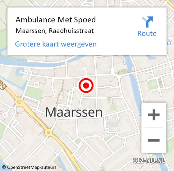 Locatie op kaart van de 112 melding: Ambulance Met Spoed Naar Maarssen, Raadhuisstraat op 1 januari 2018 03:58