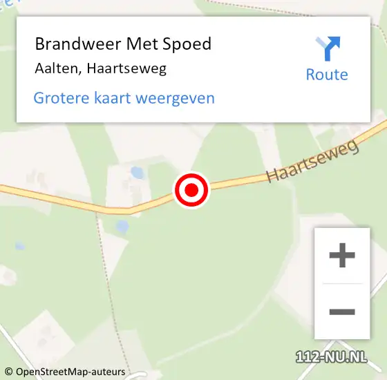 Locatie op kaart van de 112 melding: Brandweer Met Spoed Naar Aalten, Haartseweg op 1 januari 2018 04:50