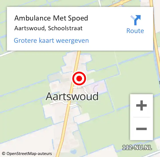 Locatie op kaart van de 112 melding: Ambulance Met Spoed Naar Aartswoud, Schoolstraat op 1 januari 2018 05:06