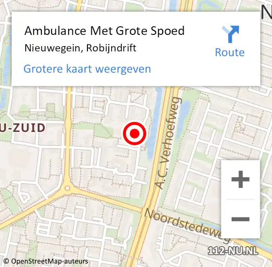 Locatie op kaart van de 112 melding: Ambulance Met Grote Spoed Naar Nieuwegein, Robijndrift op 1 januari 2018 07:06