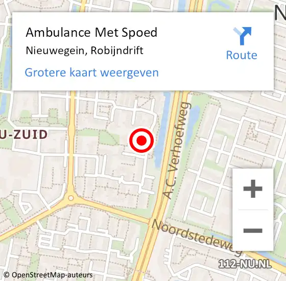 Locatie op kaart van de 112 melding: Ambulance Met Spoed Naar Nieuwegein, Robijndrift op 1 januari 2018 07:35