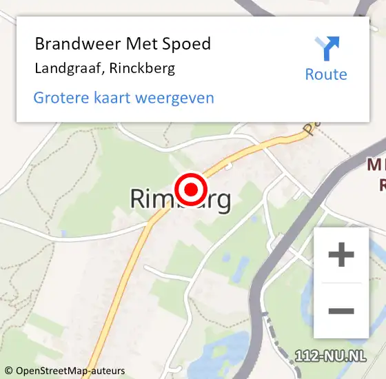 Locatie op kaart van de 112 melding: Brandweer Met Spoed Naar Landgraaf, Rinckberg op 1 januari 2018 09:04