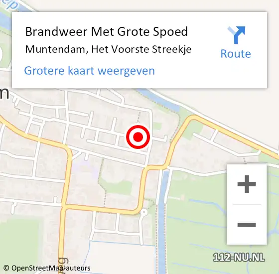 Locatie op kaart van de 112 melding: Brandweer Met Grote Spoed Naar Muntendam, Het Voorste Streekje op 1 januari 2018 15:51