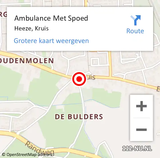 Locatie op kaart van de 112 melding: Ambulance Met Spoed Naar Heeze, Kruis op 1 januari 2018 16:47