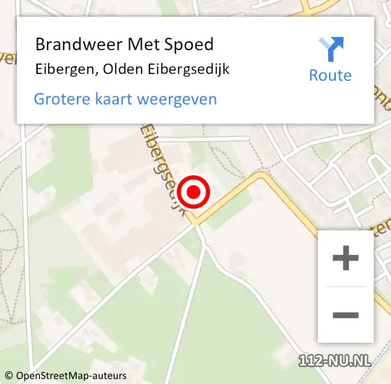 Locatie op kaart van de 112 melding: Brandweer Met Spoed Naar Eibergen, Olden Eibergsedijk op 1 januari 2018 20:22