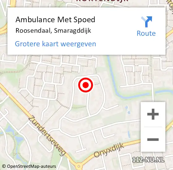 Locatie op kaart van de 112 melding: Ambulance Met Spoed Naar Roosendaal, Smaragddijk op 1 januari 2018 23:50