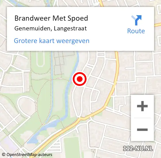 Locatie op kaart van de 112 melding: Brandweer Met Spoed Naar Genemuiden, Langestraat op 2 januari 2018 14:30