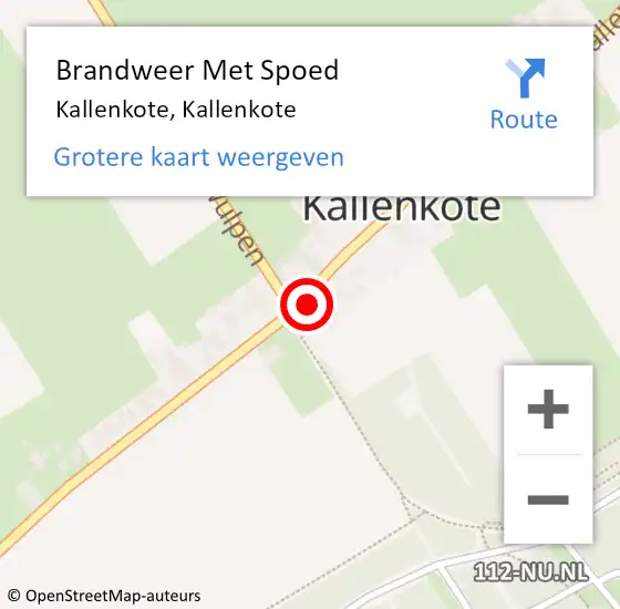 Locatie op kaart van de 112 melding: Brandweer Met Spoed Naar Kallenkote, Kallenkote op 2 januari 2018 15:40