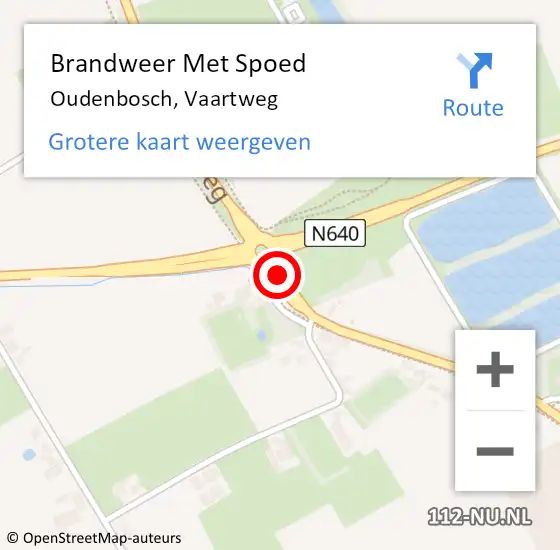 Locatie op kaart van de 112 melding: Brandweer Met Spoed Naar Oudenbosch, Vaartweg op 3 januari 2018 03:33