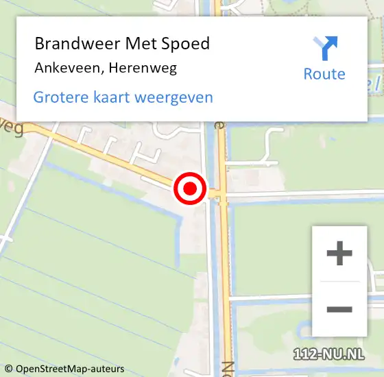 Locatie op kaart van de 112 melding: Brandweer Met Spoed Naar Ankeveen, Herenweg op 3 januari 2018 03:50