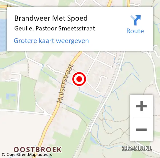 Locatie op kaart van de 112 melding: Brandweer Met Spoed Naar Geulle, Pastoor Smeetsstraat op 3 januari 2018 05:06