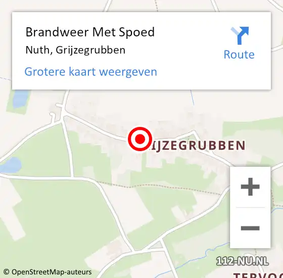 Locatie op kaart van de 112 melding: Brandweer Met Spoed Naar Nuth, Grijzegrubben op 3 januari 2018 05:33