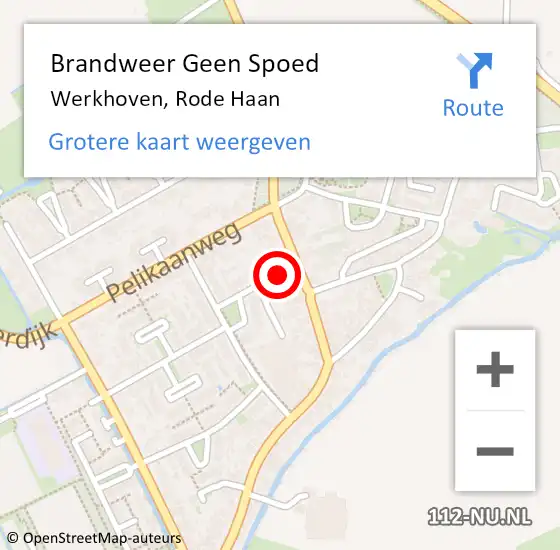 Locatie op kaart van de 112 melding: Brandweer Geen Spoed Naar Werkhoven, Rode Haan op 3 januari 2018 05:45