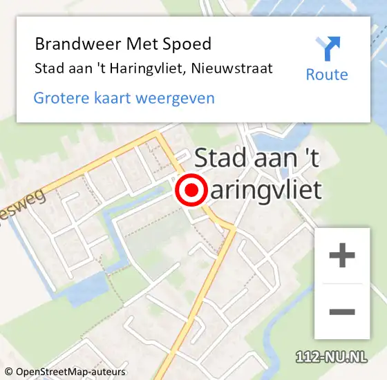 Locatie op kaart van de 112 melding: Brandweer Met Spoed Naar Stad aan 't Haringvliet, Nieuwstraat op 3 januari 2018 05:56